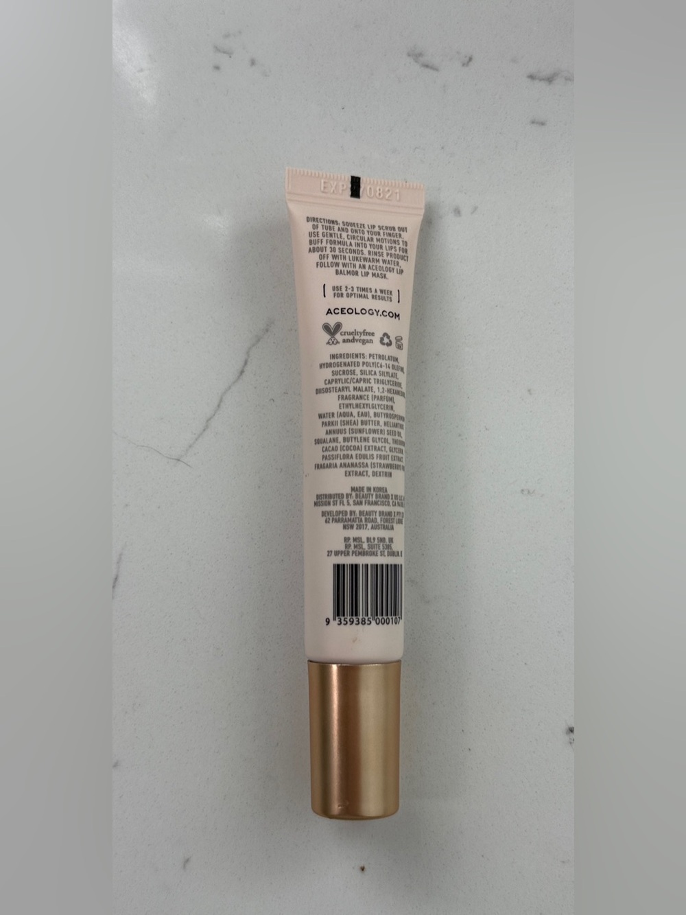 Aceology Passionfruit Refining Lip Scrub New Sealed Full Size 15g Exfoliator - Picture 7 of 9